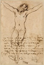 Christ on the Cross: Study for the Crucifixion with Saints, 1624/25, Guercino, Italian, 1591-1666,