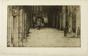 Glascow Cathedral Screen, 1897, David Young Cameron, Scottish, 1865-1945, Scotland, Etching on