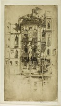 A Venetian Palace, 1898, David Young Cameron, Scottish, 1865-1945, Scotland, Etching on ivory laid