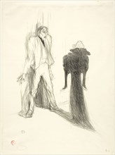 Lugné-Poé, in Image, 1894, Henri de Toulouse-Lautrec, French, 1864-1901, France, Lithograph on