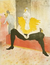 Seated Female Clown (Mademoiselle Cha-U-Kao), plate one from Elles, 1896, Henri de Toulouse-Lautrec