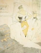 Woman Fastening a Corset, Passing Conquest, plate nine from Elles, 1896, Henri de Toulouse-Lautrec