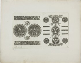 Plate Eight, from Book of Ornament, 1704, Simon Gribelin II, French, 1661-1733, France, Engraving