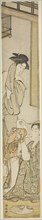 Two Women and a Child after a Bath, c. 1782, Torii Kiyonaga, Japanese, 1752-1815, Japan, Color
