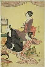 A Banquet Scene, c. 1795, Chobunsai Eishi, Japanese, 1756-1829, Japan, Color woodblock print, right