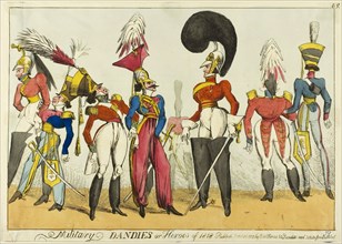 Military Dandies or Heroes of 1818, published October 26, 1818, William Heath (English, 1795-1840),