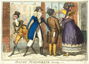 Dandy Pickpockets Diving, published December 2, 1818, Isaac Robert Cruikshank (English, 1789-1856),