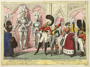 Ancient and Modern Military Dandies of 1450, published February 8, 1819, George Cruikshank