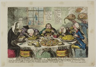 Substitutes for Bread, published December 24, 1795, James Gillray (English, 1756-1815), published