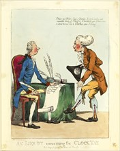 An Enquiry Concerning the Clock Tax, 1797, Charles Ansell (English, active 1784-1796), after George
