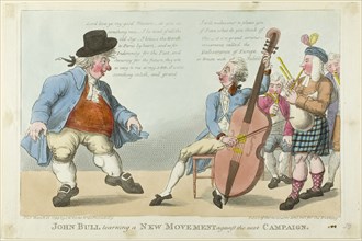 John Bull Learning a New Movement, published March 21, 1799, Unknown Artist (English, late