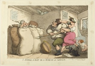I Smell a Rat or a Rogue in Grain, published May 16, 1807, Thomas Rowlandson (English, 1756-1827),