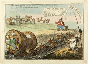 The State Waggoner and John Bull, 1804, James Gillray (British, 1756-1815), published by Hannah