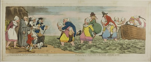 The Landing of Sir John Bull & His Family, at Boulogne sur mer, published May 31, 1792, James