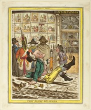 Very Slippery Weather, published February 10, 1808, James Gillray (English, 1756-1815), published