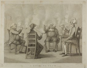 A Smoking Club, n.d., Unknown Artist, after Henry William Bunbury (English, 1750-1811), England,