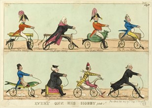 Everyone His Hobby, plate 1, published April 24, 1819, Attributed to William Heath (English,