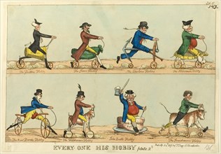 Everyone His Hobby, plate 2, published April 24, 1819, Attributed to William Heath (English,