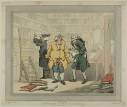 Bookseller and Author, published September 25, 1784, Thomas Rowlandson (English, 1756-1827), after