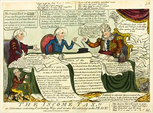The Income Tax, n.d., J. Lewis Marks, English, 1769–c. 1832, England, Hand-colored etching on cream