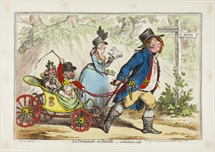La Promenade en Famille- A Sketch from Life, published April 23, 1797, James Gillray (English,
