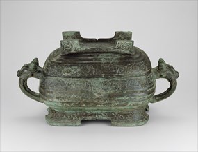 Covered Food Container, Western Zhou dynasty ( 1046–771 BC ), mid–9th century B.C., China, Probably