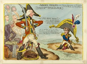 Armed Heroes, 1803, James Gillray (British, 1756-1815), published by Hannah Humphrey (English, c.