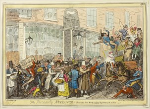 The Piccadilly Nuisance!, published December 29, 1818, George Cruikshank (English, 1792-1878),