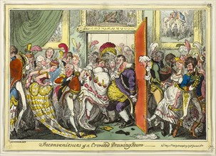 Inconvienences of a Crowded Drawing Room, published May 6, 1818, George Cruikshank (English,