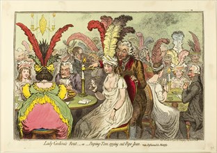 Lady Godina’s Rout, —or—Peeping Tom Spying Out Pope Joan, published March 12, 1796, James Gillray