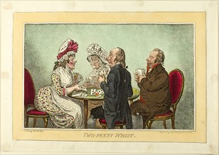 Two-Penny Whist, published January 11, 1796, James Gillray (English, 1756-1815), published by