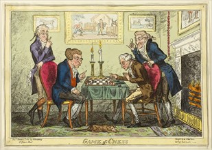 Game of Chess, published March 6, 1814, George Cruikshank (English, 1792-1878), after Captain