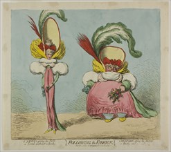 Following the Fashion, published December 9, 1794, James Gillray (English, 1756-1815), published by