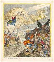 Disciples Catching the Mantle, published June 25, 1808, James Gillray (English, 1756-1815),