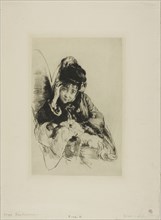 Mme. Desboutin, 1879, Marcellin Gilbert Desboutin, French, 1823-1902, France, Drypoint and plate