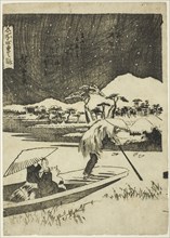 The Sumida River in Winter (Fuyu, Sumidagawa), from the series Views of the Four Seasons in Famous