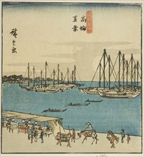 True View of Takanawa (Takanawa shinkei), section of a sheet from the series Famous Places in the