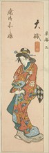 Oiso, section of sheet no. 3 from the series Cutout Pictures of the Tokaido (Tokaido harimaze zue),
