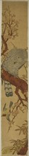 Hawk on Plum Branch Looking Down at Fleeing Bird, c. 1775, Attributed to Isoda Koryusai, Japanese,