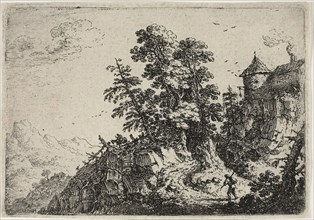 Mountainous Country, c. 1640, Herman Saftleven II, Dutch, 1609-1685, Holland, Etching on paper, 83