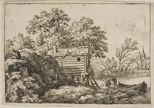 The Fisherman’s Boat, n.d., Allart van Everdingen, Dutch, 1621-1675, Holland, Etching on ivory