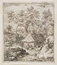 Thatched Hut among Trees and Rocks, n.d., Allart van Everdingen, Dutch, 1621-1675, Holland,
