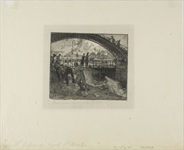 Lock of the Canal Saint-Martin, 1890, published 1910, Louis Auguste Lepère, French, 1849-1918,