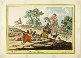 Hounds Finding, published April 8, 1800, James Gillray (English, 1756-1815), after Brownlow North