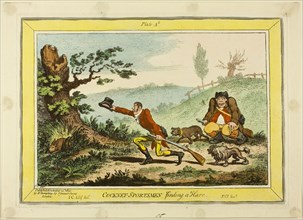 Cockney Sportsmen Finding a Hare, published November 12, 1800, James Gillray (English, 1756-1815),