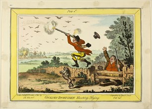 Cockney Sportsmen Shooting Flying, published November 12, 1800, James Gillray (English, 1756-1815),