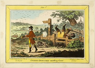 Cockney Sportsmen Marking Game, published November 12, 1800, James Gillray (English, 1756-1815),