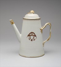 Coffee Pot with Cover, c. 1795, China, Chinese, made for the American market, China, Porcelain, 24