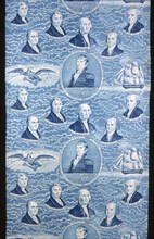 Panel (Furnishing Fabric), c. 1830, England, Cotton, plain weave, engraved roller printed, glazed,