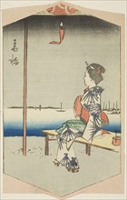 Takanawa, section of a sheet from the series Cutout Pictures of Famous Places in Edo (Edo meisho